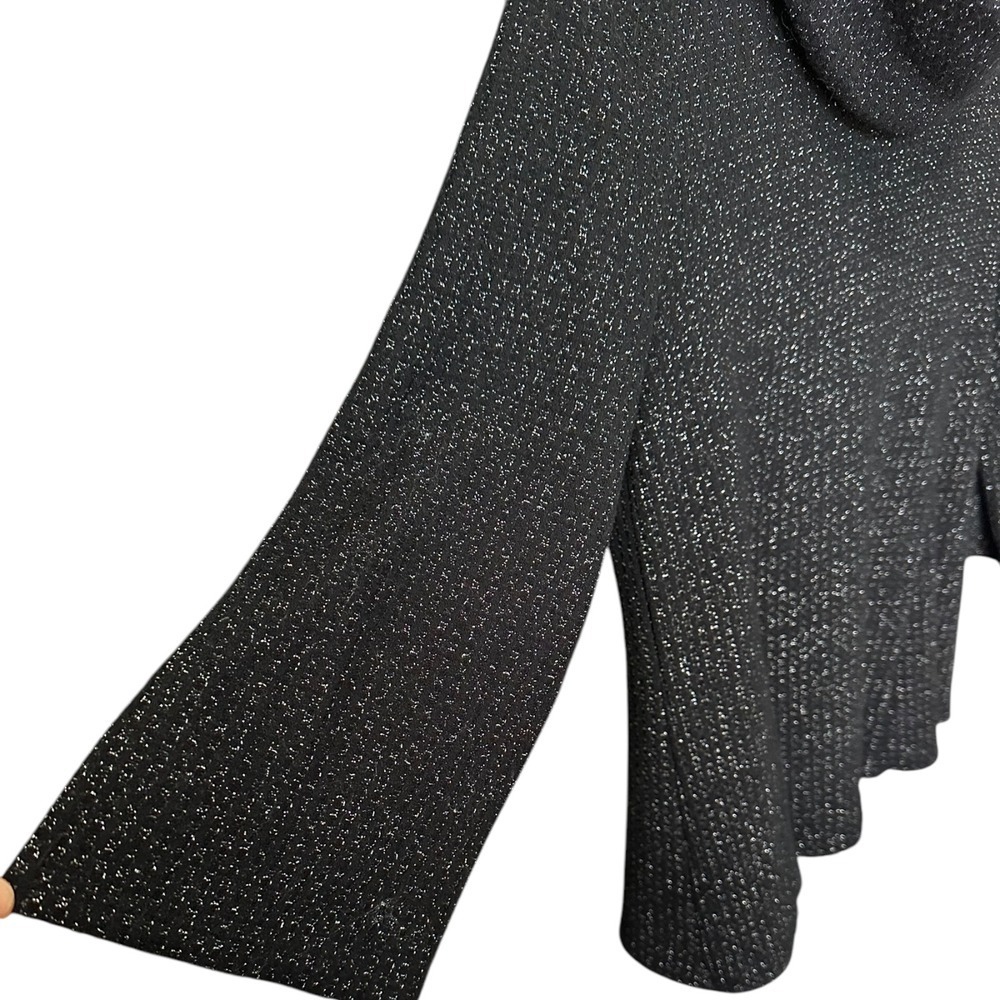 Cowl‎ Neck Tunic Top Sparkle Party Holiday Flared Sleeve - Picture 8 of 16